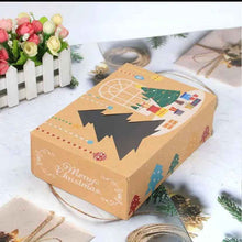 12 Pack Christmas Kraft Cookie Boxes  – Festive Packaging for Holiday Gifts