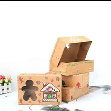 12 Pack Christmas Kraft Cookie Boxes  – Festive Packaging for Holiday Gifts