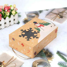 12 Pack Christmas Kraft Cookie Boxes  – Festive Packaging for Holiday Gifts