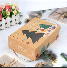 12 Pack Christmas Kraft Cookie Boxes  – Festive Packaging for Holiday Gifts