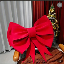 Christmas door hanging bows Red ribbon pre order Santas Workshop Direct