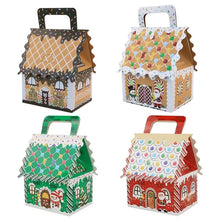 Christmas house cookie boxes X12pcs pre order(12cm height) Santas Workshop Direct