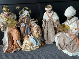 18.75”Christmas Nativity 20.25”set / scene with manger  -51 cm Santas Workshop Direct