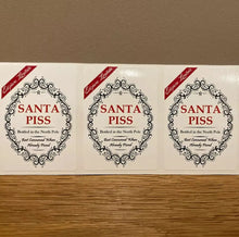 Christmas theme wine bottle labels x 10pcs Santas Workshop Direct