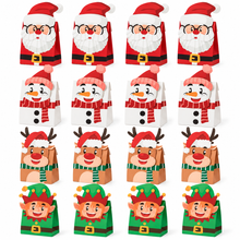 Christmas Santa Elf Snowman Reindeer design cookie bakery box 12 pcs