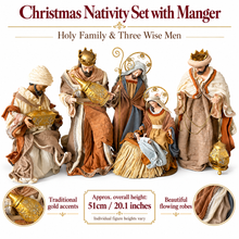 18.75”Christmas Nativity 20.25”set / scene with manger  -51 cm