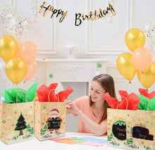 Christmas personalise Gift bakery pastry bags with tags (red green) 12pcs