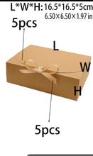 10PCS Kraft Gift Boxes with Ribbon | 17×17×5cm | Premium Treat Packaging for Gift Giving