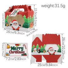 Christmas gift goodie packaging paper boxes with clear window Xmas party favour candy treat - Santas Workshop Direct 