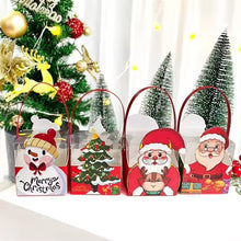 Christmas gift goodie packaging paper boxes with clear window Xmas party favour candy treat - Santas Workshop Direct 