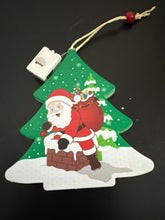 Christmas Tree Santa Ornament with LED Lights – 1PC Festive Reindeer Hanging Decoration for Christmas Tree, Home, Party & Holiday Décor