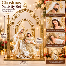 🎄 Christmas Handmade Nativity Set – 36cm Holy Family with 65cm Gazebo, Religious Christian Christmas Scene, Home Decor & Holiday Display Gift ✨