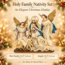 PRE ORDER 12.5" Holy Family Nativity Set with 13.5" Angels – Elegant Christmas Religious Decoration, Complete Nativity Scene Display, Holiday Home & Church Décor PRE ORDER
