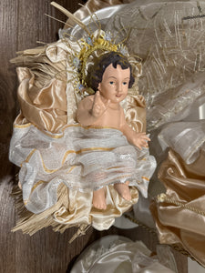 35.5" Large Christmas Holy Family-32.5"Three Wise Men, including Angel  (approx. 80-90 cm)