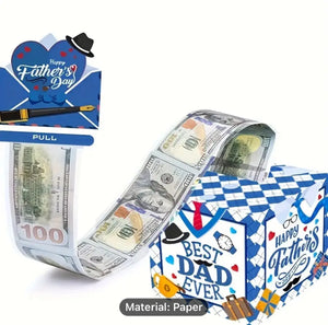 Father’s Day  celebration pop up pull out money 3D card Santas Workshop Direct