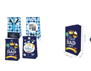 Father’s Day gift bags x4 pcs Santas Workshop Direct