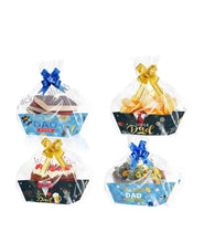 4pcs Fathers Day hamper empty gift box hamper bakery box with ribbon