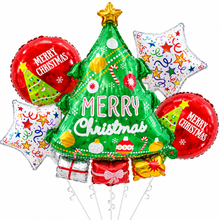 5PCS Christmas Tree Foil Balloon Kit – Festive Holiday Party Balloons, Xmas Decoration Set for Home & Events