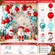 Santa Blue & White Christmas Balloon Arch Kit – Luxury Holiday Balloon Garland Party Decoration