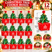 Christmas Tree Style Bakery Cookie Boxes - 16 cm