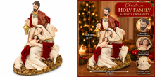 12” Christmas Holy Family Nativity Ornament Decoration Red Gold with sheep -30cm