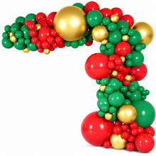 147 pcs Red Green Gold Christmas Balloons Arch Kit Balloons Party Decor