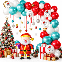 Santa Red & White Christmas Balloon Arch Kit – Holiday Balloon Garland Party Decoration Set