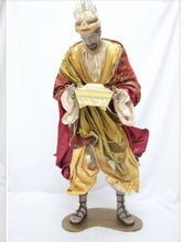 Very large Life-size Red Christmas Nativity set / scene with manger 3 Wise Men  -170 cm approx. PRE ORDER 2026 - Santas Workshop Direct 