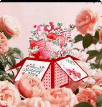1pc Red Valentine’s Day 3D Origami Pull-Up Surprise Box – Romantic Celebration Gift Box, Love Keepsake for Him & Her