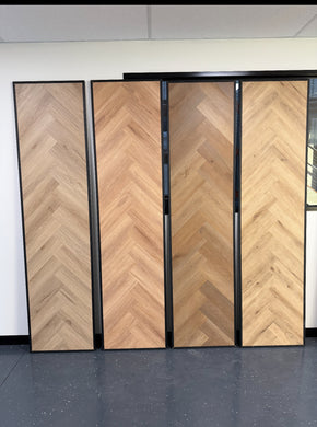 Flooring 🔔Hybrid Herringbone Flooring 🔔✅100% waterproof💦✅Built in 2mm underlay , 7mm Hybrid Herringbone ✅Simply click and lay together✅ 600*128mm *7mm ✅Ask for our installation service.⭐️Exclusive - Santas Workshop Direct 