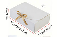 10PCS White Gift Cookie Boxes with Ribbon | 11×11×5cm | Elegant Bakery & Treat Packaging | Perfect for Cookies, Cupcakes, Weddings & Christmas Gifts
