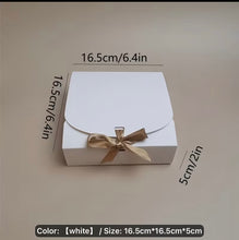10PCS White Gift Cookie Boxes with Ribbon | 11×11×5cm | Elegant Bakery & Treat Packaging | Perfect for Cookies, Cupcakes, Weddings & Christmas Gifts