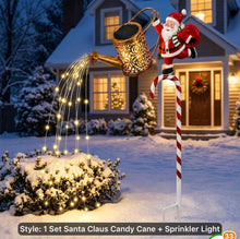 PRE ORDER 1 set Santa Claus Candy Cane Rose Water Kettle & Sprinkler Light