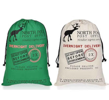 2pcs Green, White Santa Sacks Bulk 50 x 70 cm Gift Bag for Christmas Santa Bags with Drawstring Christmas Present Bag, Gift Wrap Storage