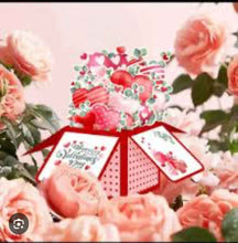 1pc Red Valentine’s Day 3D Origami Pull-Up Surprise Box – Romantic Celebration Gift Box, Love Keepsake for Him & Her