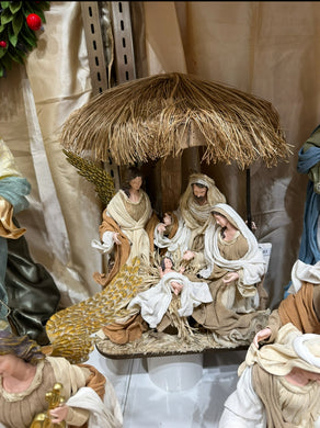 10.5'' Christmas Religious Holy Family Angel in Stable 16