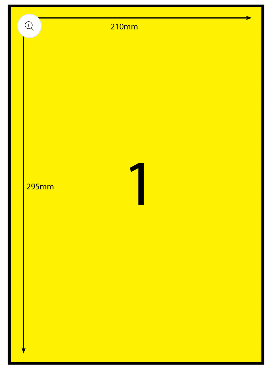 A4 Self Adhesive Sticker Paper Sheet Label Laser Inkjet Print Mailing Address MATT FLURO YELLOW  100 
A4 Laser Label - 1up - 210x296mm - 100 per pack - Santas Workshop Direct 