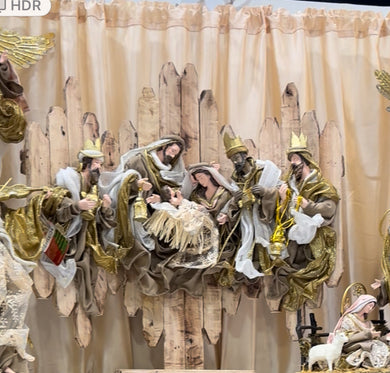 9.75”(25cm)Christmas Nativity on a stand 21.75”(55cm)