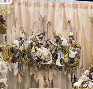 9.75”(25cm)Christmas Nativity on a stand 21.75”(55cm)