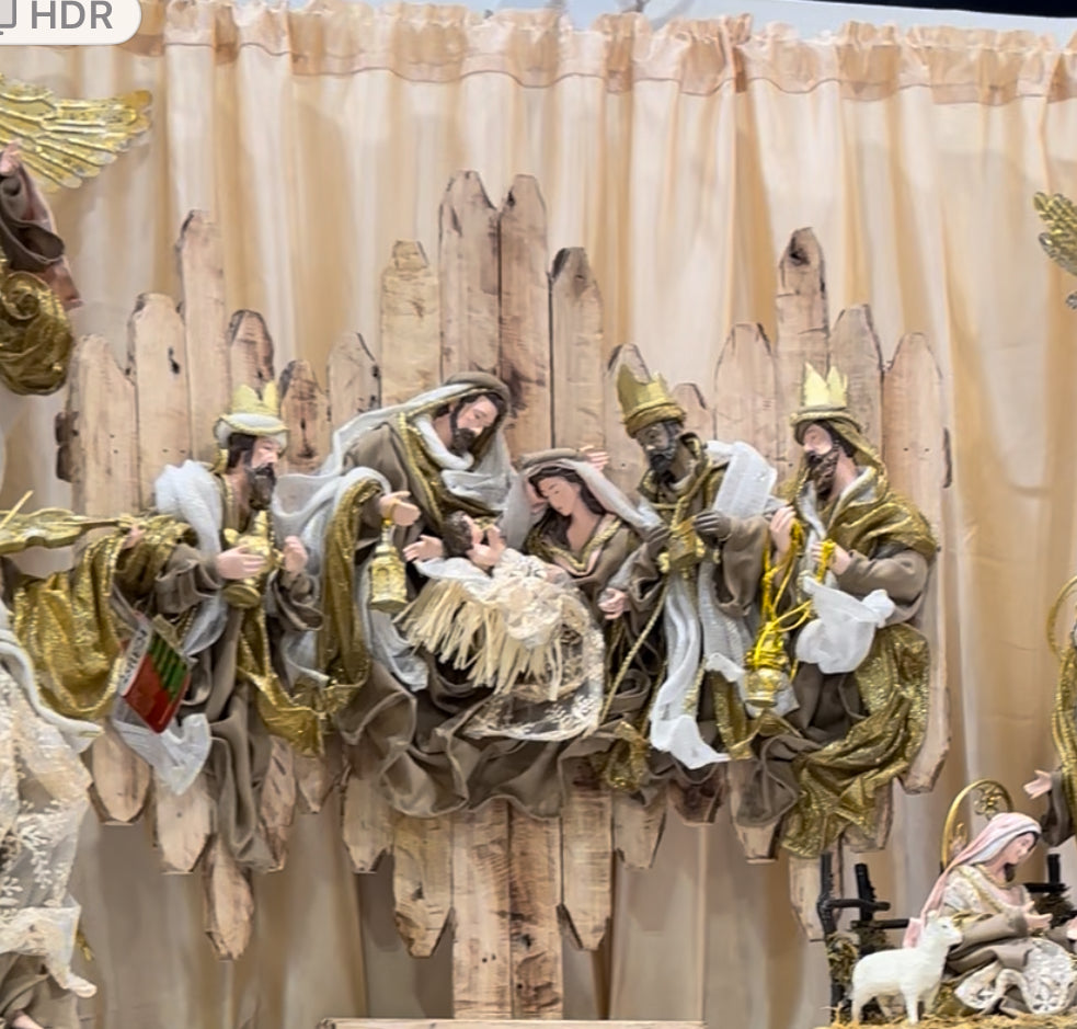 9.75”(25cm)Christmas Nativity on a stand 21.75”(55cm)