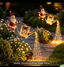 PRE ORDER 1 set Santa Claus Candy Cane Rose Water Kettle & Sprinkler Light