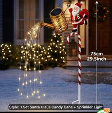 PRE ORDER 1 set Santa Claus Candy Cane Rose Water Kettle & Sprinkler Light