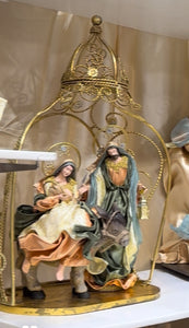14"(36cm) Religious Holy Family in Gazebo 24.5"( 63 cm)