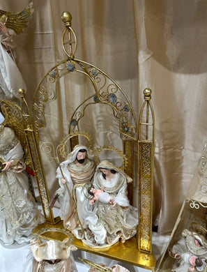 Nativity set 14”(36cm Holy Family) Gazebo 25” (65 cm approx)