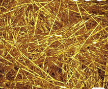 2x Gold Metallic Shredded tissue crepe paper hamper filler 100 grams