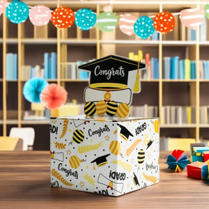 Graduation Pull  Money Box Happy Surprise Set, Funny Money Gift Boxes for Cash, Graduation Money Box for Cash Gift Pull,Out Card DIY Set Surprise graduation Gift Box Santas Workshop Direct