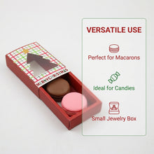 12pcs Christmas Small Candy Treat Recycled Materials Foldable Paper Boxes Window Christmas Tree Design Goodie Chocolate Packaging