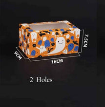 Halloween themed trick or treat box 6 hole bakery cookie cupcake boxes (YELLOW) 6pcs including inserts