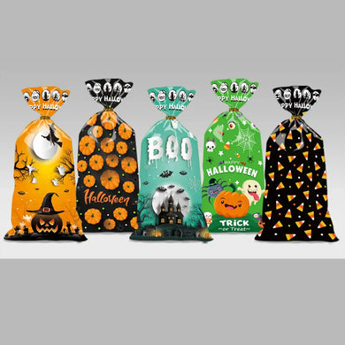 Halloween bakery cookies  treat loot plastic bags  Santas Workshop Direct