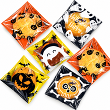 47PCS Halloween Treat Bags 10×10cm – Self-Sealing Cookie, Candy & Nougat Packaging Bags | Trick or Treat Party Favours